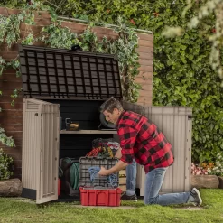 Keter Store It Out Midi Wood Effect Garden Storage Box -Garden Shop keter store it out midi wood effect garden storage box7290112634276 09i bq
