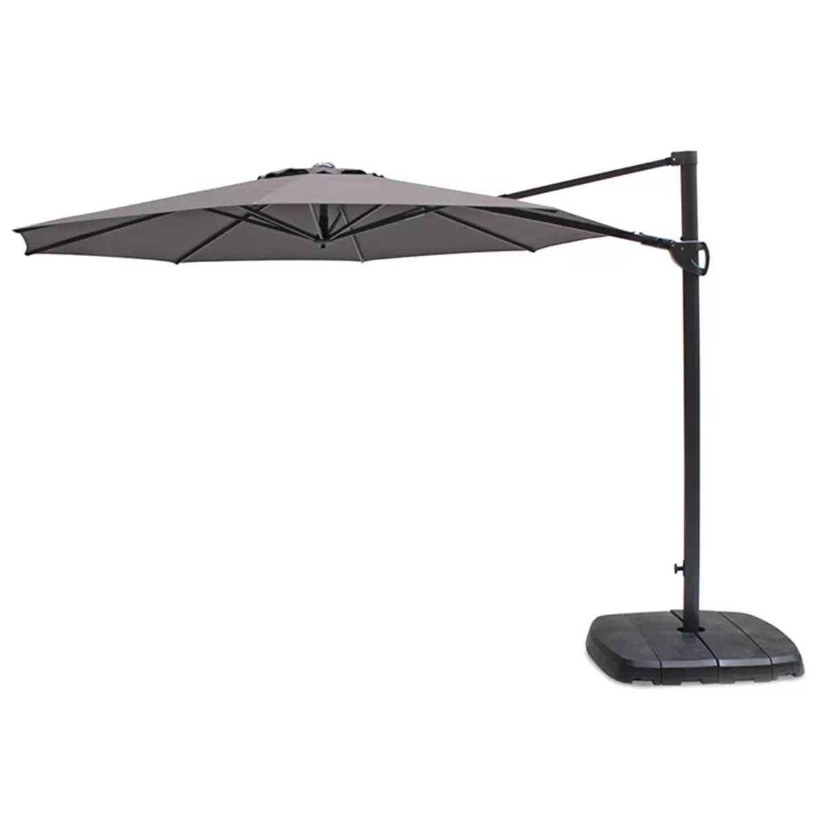 Kettler Round Free Arm Parasol, Slate – 3m 1 Kettler Round Free Arm Parasol, Slate – 3m