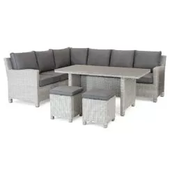 Kettler Palma 8 Seater Corner Dining Set - Whitewash -Garden Shop kettler palma corner set