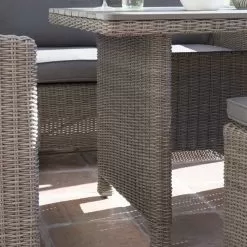 Kettler Palma Mini 7 Seater Corner Set With Polywood Table Top - Natural -Garden Shop kettler palma mini corner set natural 1 1 2