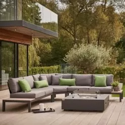 Kettler Elba Grande 5 Seater Low Corner Lounge Set With Fire Pit 11 Kettler Elba Grande 5 Seater Low Corner Lounge Set With Fire Pit -Garden Shop kettler elba 5 seat low lounge fire pit corner set 1 1