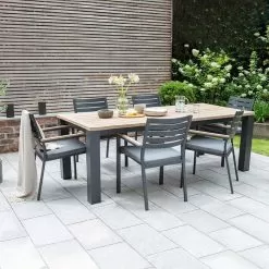 Kettler Elba 6 Seater Rectangular Dining Set -Garden Shop kettler elba 6 seat rectangular dining set 1