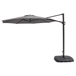 Kettler Round Free Arm Parasol, Taupe Grey – 3m