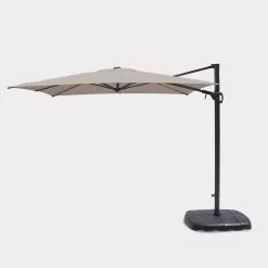 Kettler Square Free Arm Parasol, Stone – 2.5m -Garden Shop kettler square free arm parasol stone 2 1 1