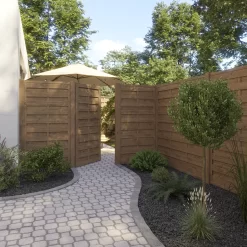 Klikstrom Tiama Pine Horizontal Slats Gate, (H)1.8m (W)0.9m 7 Klikstrom Tiama Pine Horizontal Slats Gate, (H)1.8m (W)0.9m -Garden Shop klikstrom tiama pine horizontal slats gate h 1 8m w 0 9m5059340668338 01i