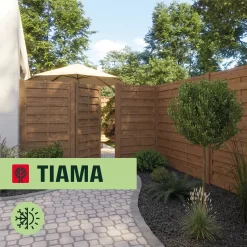 Klikstrom Tiama Pine Horizontal Slats Gate, (H)1.8m (W)0.9m 8 Klikstrom Tiama Pine Horizontal Slats Gate, (H)1.8m (W)0.9m -Garden Shop klikstrom tiama pine horizontal slats gate h 1 8m w 0 9m5059340668338 41i
