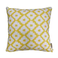 Bramblecrest Square Scatter Cushion, Pantone Range - Lemon Medallion