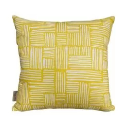 Bramblecrest Square Scatter Cushion, Pantone Range - Lemon Wicker -Garden Shop lemon wicker square cushion 1 1