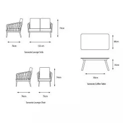 LG Outdoor Sarasota 4 Seater Lounge Set -Garden Shop lg bergen dimensions