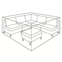 LG Outdoor Large Modular Corner Sofa Set Cover -Garden Shop lg outdoor lage modular bench cover1 1