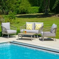 LG Outdoor Sarasota 4 Seater Lounge Set -Garden Shop lg outdoors sarasota 4 seater lounge set 1 1
