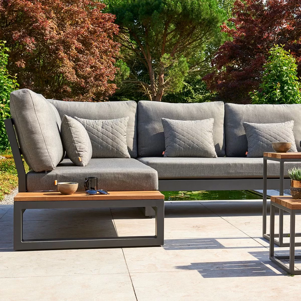 Life Deco Diamond Design Scatter Cushion - Mist Grey 2 Life Deco Diamond Design Scatter Cushion - Mist Grey - Image 2