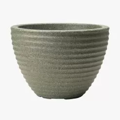 Stewart Garden Low Honey Pot Planter, Marble Green - 37cm