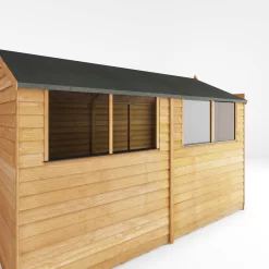 Mercia 10x6 Ft Apex Overlap Wooden 2 Door 4 Windows Shed With Floor -Garden Shop mercia 10x6 ft apex overlap wooden 2 door 4 windows shed with floor5029442074412 04c