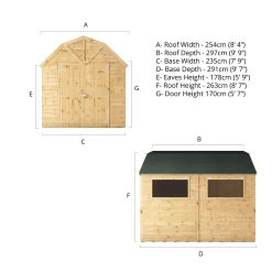 Mercia 10x8 Ft Barn Shiplap Wooden 2 Door Shed With Floor -Garden Shop mercia 10x8 ft barn shiplap wooden 2 door shed with floor5029442009278 01t