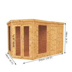 Mercia 11x7 Pent Shiplap Summer House With Double Door -Garden Shop mercia 11x7 pent shiplap summer house with double door5029442091006 01t BQ