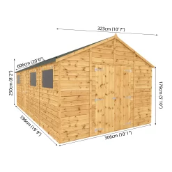 Mercia 20x10 Apex Shiplap Workshop With Double Door -Garden Shop mercia 20x10 apex shiplap workshop with double door5029442006307 01t bq