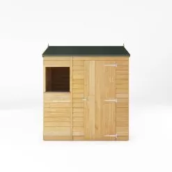 Mercia 6x4 Ft Reverse Apex Overlap Wooden Shed With Floor -Garden Shop mercia 6x4 ft reverse apex overlap wooden shed with floor5029442076959 02c