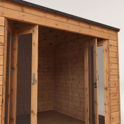 Mercia 8x8 Reverse Apex Tongue & Groove Summer House With Bi-fold Door -Garden Shop mercia 8x8 reverse apex tongue groove summer house with bi fold door5029442089720 38c bq