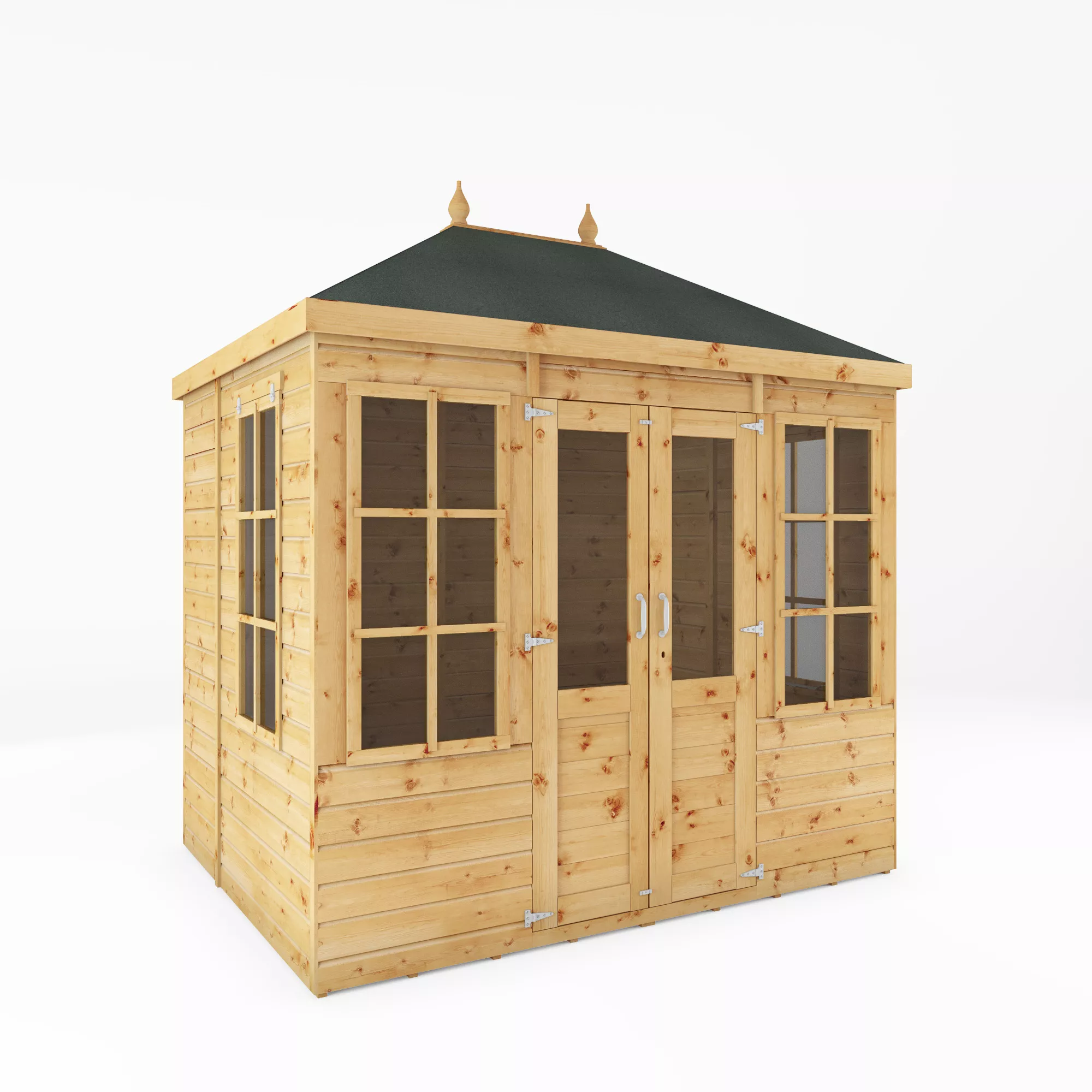 Mercia Clover 8x6 Ft Hip Shiplap Wooden Summer House With Double Door 2 Mercia Clover 8x6 Ft Hip Shiplap Wooden Summer House With Double Door - Image 2