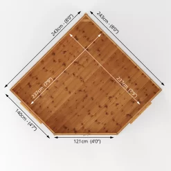 Mercia Corner 8x8 Ft Flat Shiplap Wooden Summer House With Double Door -Garden Shop mercia corner 8x8 ft flat shiplap wooden summer house with double door5029442076553 02t