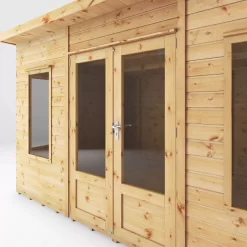 Mercia Helios 12x8 Ft Curved Shiplap Wooden Summer House With Double Door -Garden Shop mercia helios 12x8 ft curved shiplap wooden summer house with double door5029442007182 03c