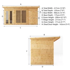 Mercia Maine 14x6 Ft Pent Shiplap Wooden Summer House With Double Door -Garden Shop mercia maine 14x6 ft pent shiplap wooden summer house with double door5029442008721 01t