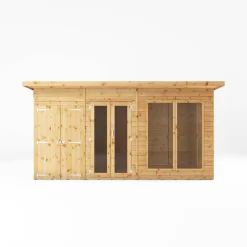 Mercia Maine 14x6 Ft Pent Shiplap Wooden Summer House With Double Door -Garden Shop mercia maine 14x6 ft pent shiplap wooden summer house with double door5029442008721 02c