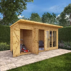 Mercia Maine 14x6 Ft Pent Shiplap Wooden Summer House With Double Door -Garden Shop mercia maine 14x6 ft pent shiplap wooden summer house with double door5029442008721 02i