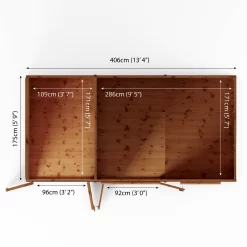 Mercia Maine 14x6 Ft Pent Shiplap Wooden Summer House With Double Door -Garden Shop mercia maine 14x6 ft pent shiplap wooden summer house with double door5029442008721 02t