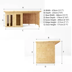 Mercia Maine 16x6 Ft Pent Shiplap Wooden Summer House With Double Door -Garden Shop mercia maine 16x6 ft pent shiplap wooden summer house with double door5029442008714 01t