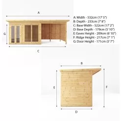 Mercia Maine 18x6 Ft Pent Shiplap Wooden Summer House With Double Door -Garden Shop mercia maine 18x6 ft pent shiplap wooden summer house with double door5029442008738 01t