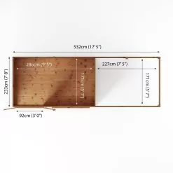 Mercia Maine 18x6 Ft Pent Shiplap Wooden Summer House With Double Door -Garden Shop mercia maine 18x6 ft pent shiplap wooden summer house with double door5029442008738 02t