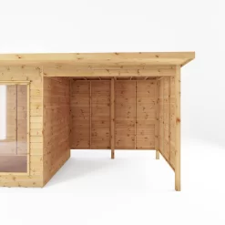 Mercia Maine 18x6 Ft Pent Shiplap Wooden Summer House With Double Door -Garden Shop mercia maine 18x6 ft pent shiplap wooden summer house with double door5029442008738 03c