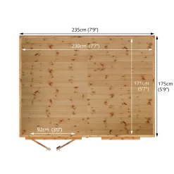 Mercia Maine 8x6 Ft Pent Shiplap Wooden Summer House With Double Door -Garden Shop mercia maine 8x6 ft pent shiplap wooden summer house with double door5029442002545 02t