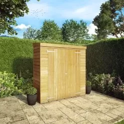 Mercia Overlap Wooden 6x2'6 Pent Garden Storage -Garden Shop mercia overlap wooden 6x2 6 pent garden storage5029442073897 01i