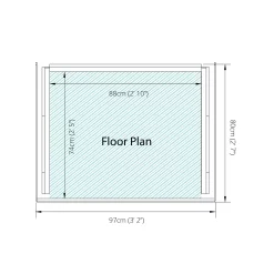 Mercia Single Solid Wood Log Store -Garden Shop mercia single solid wood log store5029442012612 02t