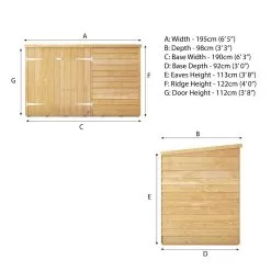 Mercia Solid Wood 3x6 Overlap Pent Bike Store 14 Mercia Solid Wood 3x6 Overlap Pent Bike Store -Garden Shop mercia solid wood 3x6 overlap pent bike store5029442089300 01t