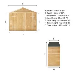 Mercia Solid Wood 3x7 Overlap Apex Bike Store -Garden Shop mercia solid wood 3x7 overlap apex bike store5029442001012 01t