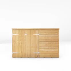 Mercia Solid Wood 4x6 Overlap Pent Bike Store -Garden Shop mercia solid wood 4x6 overlap pent bike store5029442089294 02c