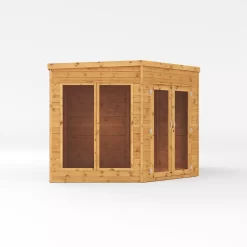 Mercia Summer House 13x9 Ft Pent Shiplap Solid Wood Summer House With Double Door -Garden Shop mercia summer house 13x9 ft pent shiplap solid wood summer house with double door5029442002576 03c bq