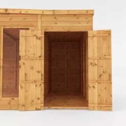 Mercia Summer House 13x9 Ft Pent Shiplap Solid Wood Summer House With Double Door -Garden Shop mercia summer house 13x9 ft pent shiplap solid wood summer house with double door5029442002576 04c bq