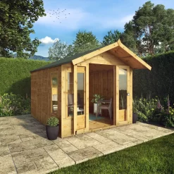 Mercia Sussex 10x8 Ft Apex Shiplap Wooden Summer House With Double Door