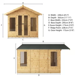 Mercia Sussex 10x8 Ft Apex Shiplap Wooden Summer House With Double Door -Garden Shop mercia sussex 10x8 ft apex shiplap wooden summer house with double door5029442007076 01t
