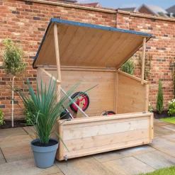 Mercia Tongue & Groove Solid Wood Lift Up Sloping Garden Storage -Garden Shop mercia tongue groove solid wood lift up sloping garden storage5029442006659 02i