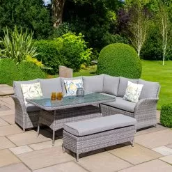 LG Outdoor Monaco Stone 8 Seater Modular Dining Set