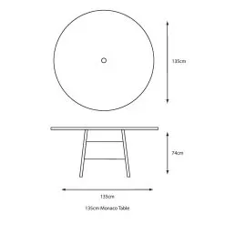 LG Outdoor Monaco Stone 6 Seater Dining Set With Lazy Susan & Parasol -Garden Shop monaco stone 6 seat dining set with 2.7m parasol 3