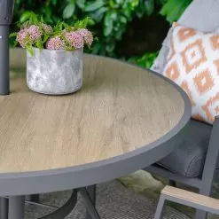 LG Outdoor Monza 4 Seater Dining Set With Parasol -Garden Shop monza 4 seater dining set4