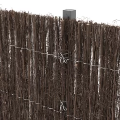 Natural Brushwood Garden Screen (H)1m (W)3m -Garden Shop natural brushwood garden screen h 1m w 3m3663602428084 38c