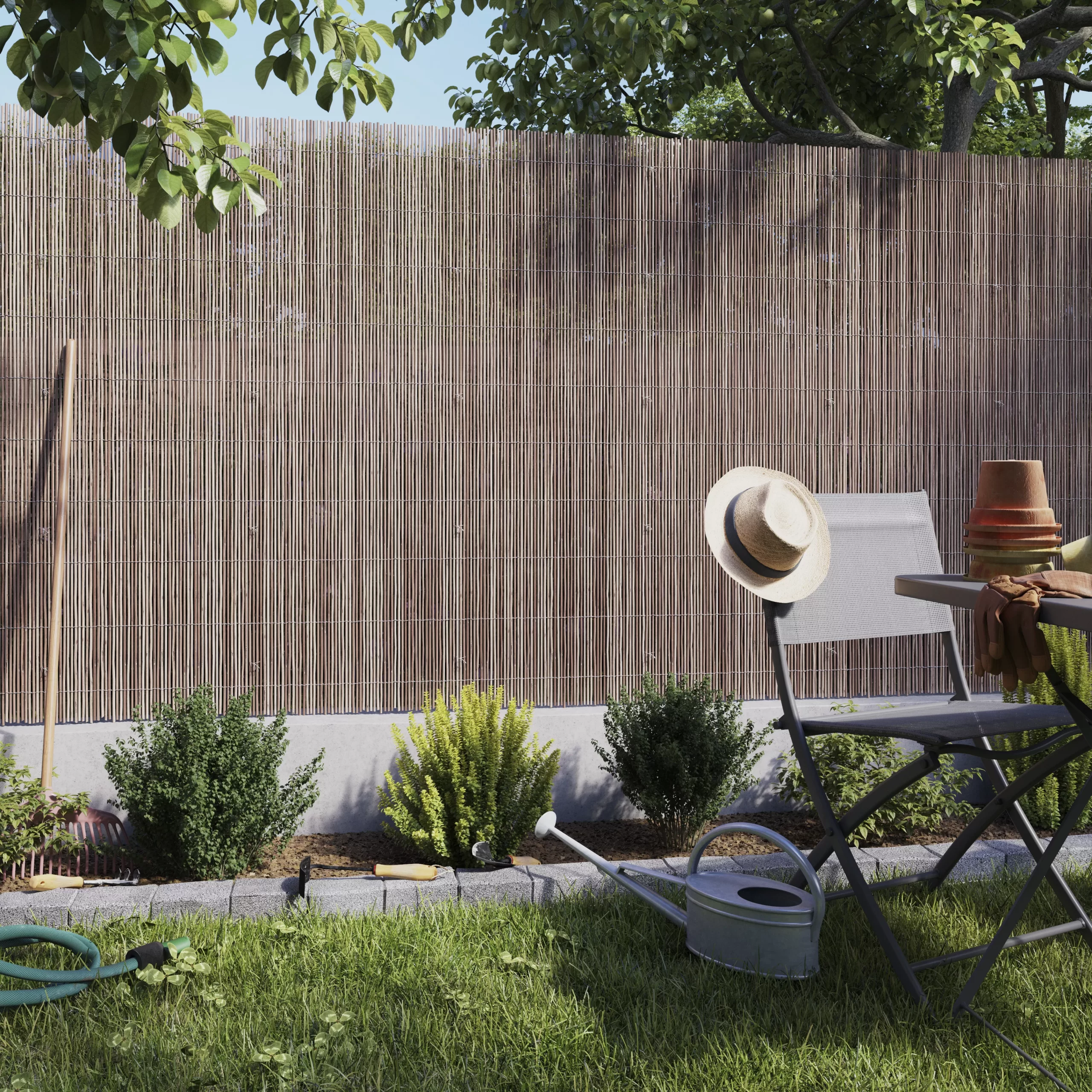 Natural Wicker Garden Screen (H)1.5m (W)3m 5 Natural Wicker Garden Screen (H)1.5m (W)3m - Image 5